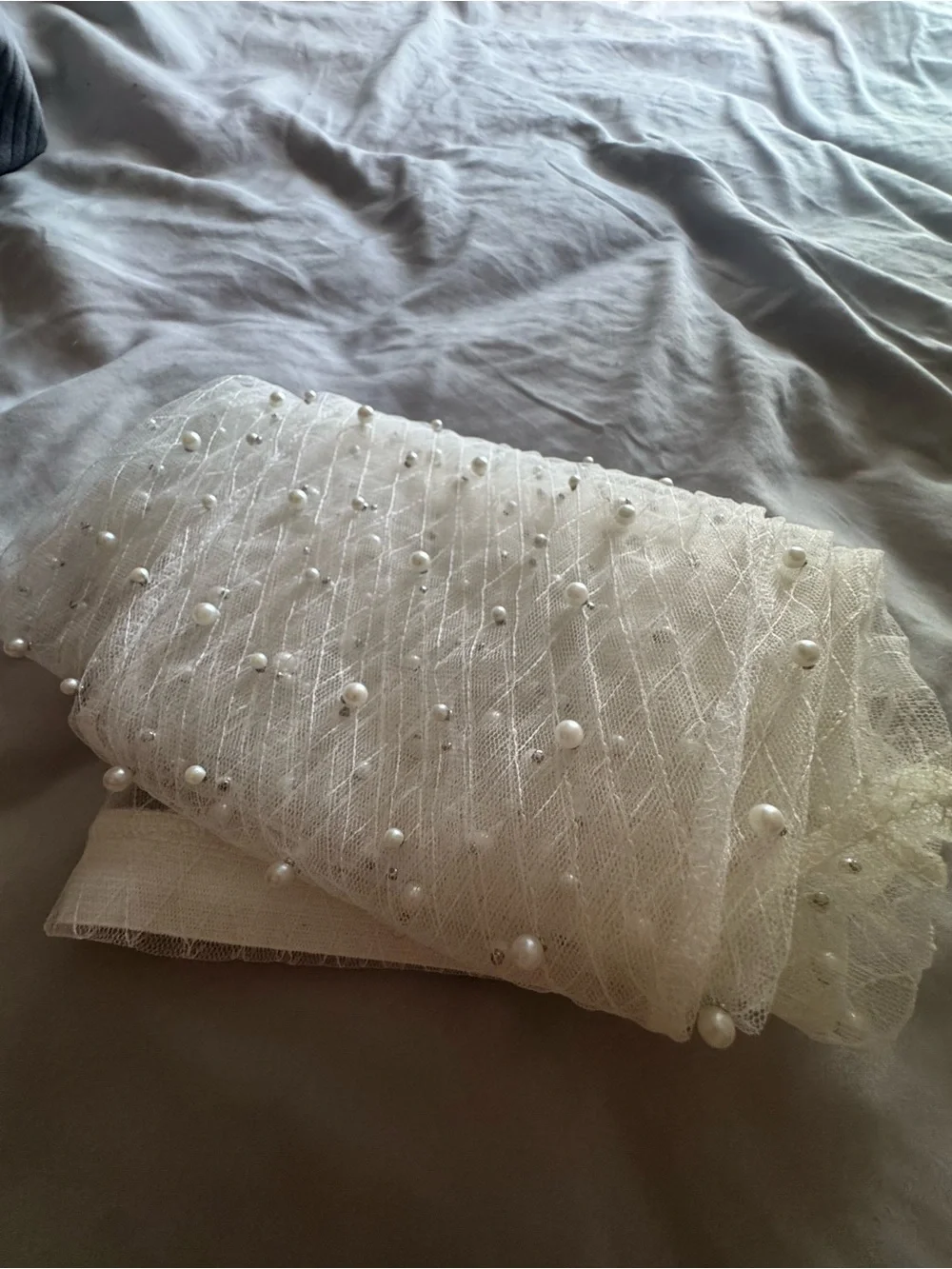 Luxury pearl leggings unique designer tulle mesh